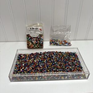 Vintage Multicolor Glass Seed Beads Lot Southwest Bead Solutions Various Sizes